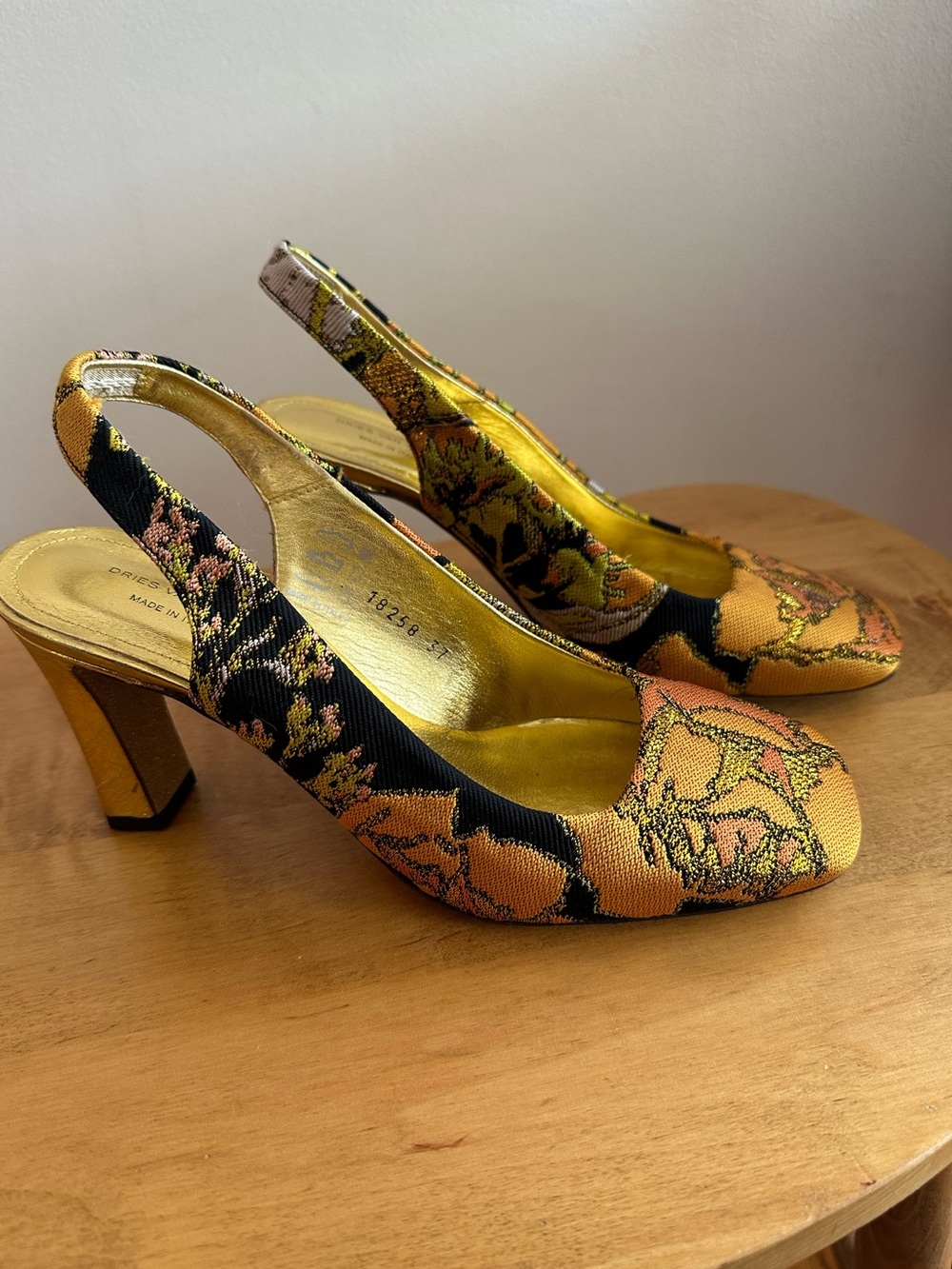 Dries Van Noten Brocade Heels